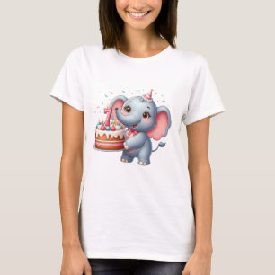 T-shirt Éléphant Mignon 7ème Anniversaire