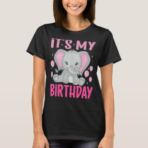 T-shirt Eléphant mignon C'est mon anniversaire