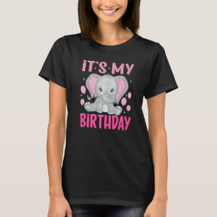 T-shirt Eléphant mignon C'est mon anniversaire