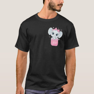 T-shirt Éléphant Mignon Dans La Poche Drôle D'amour D'anim