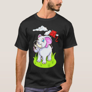 T-shirt Eléphant mignon Flying Animaux Enfants Hommes Femm