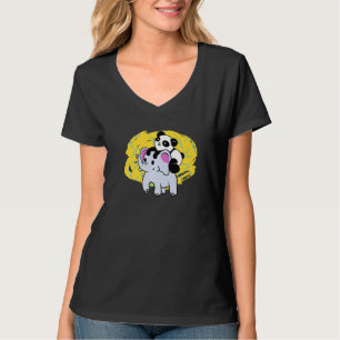 T-shirt Eléphant mignon & Panda Ours Adorable Amitié Ani