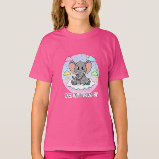 T-shirt Éléphant mignon sur un nuage - Je suis Élé-Fun-t P