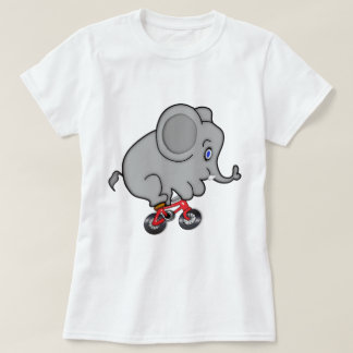 T-shirt Éléphant montant un vélo