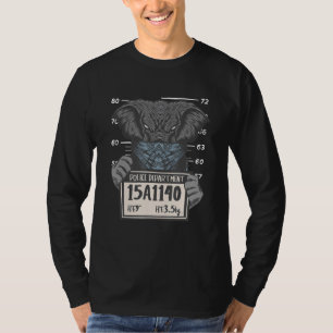 T-shirt Elephant Mugshot Faune Animal Africain Eléphant