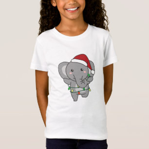 T-Shirt Eléphant Noël Animaux d'hiver Eléphants Eléphants