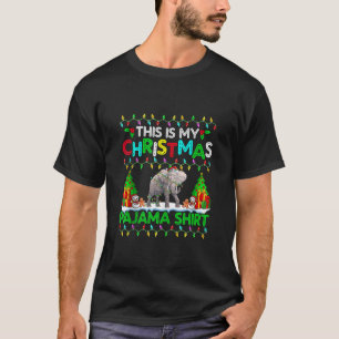 T-shirt Elephant Noël Noël Noël Noël Jeu Chemise Fantastiq