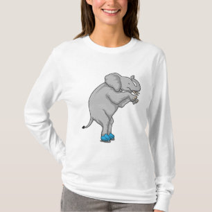 T-shirt Elephant Patinage sur glace Patins sur glace