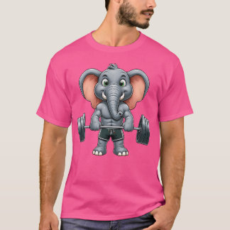 T-shirt Elephant Poids Fitness Fitness Fitness Training Bo