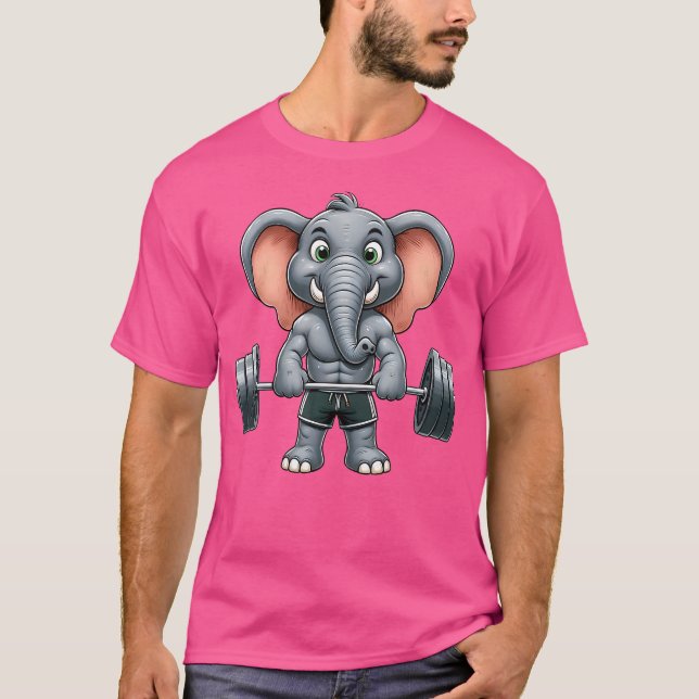 T-shirt Elephant Poids Fitness Fitness Fitness Training Bo (Devant)