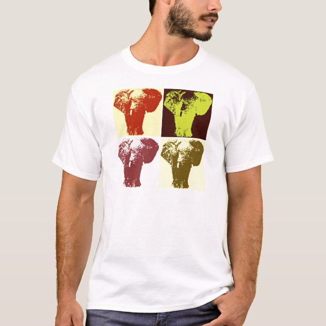 T-shirt Eléphant Pop Art (Devant)