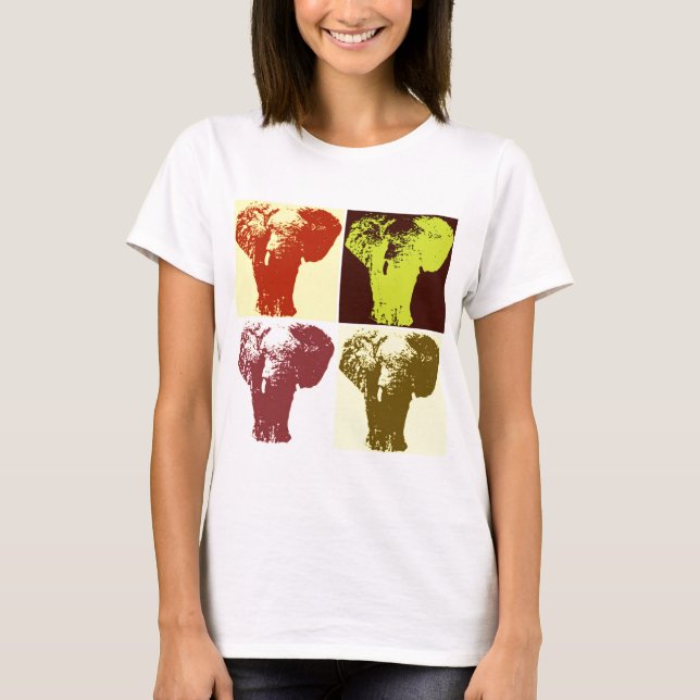 T-shirt Eléphant Pop Art (Devant)