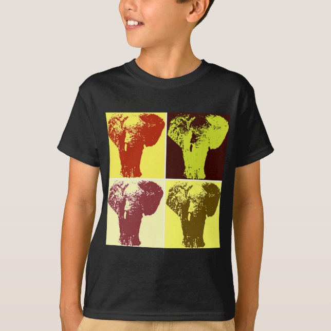 T-shirt Eléphant Pop Art (Devant)