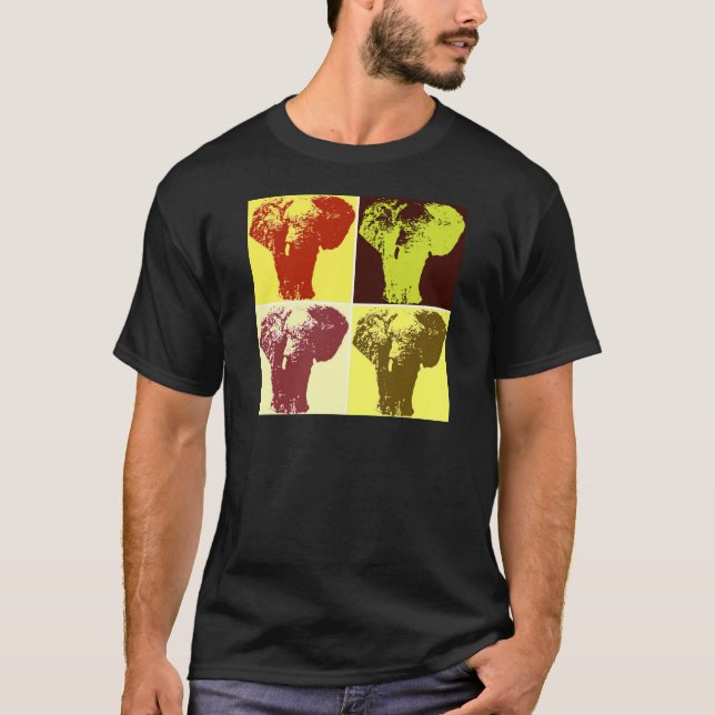 T-shirt Eléphant Pop Art (Devant)