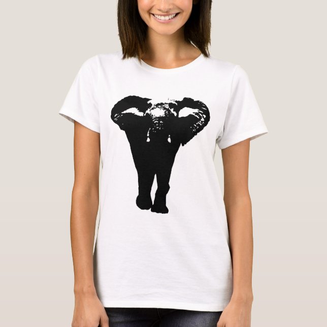 T-shirt Eléphant Pop Art Unique (Devant)