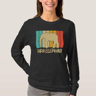 T-shirt Éléphant Pour Hommes Papa Éléphant Indien Mammouth