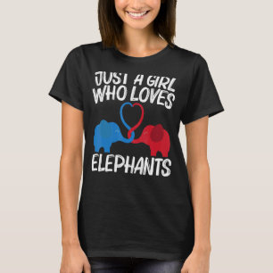 T-shirt Elephant Pour Les Filles Parc Sauvage Animaux