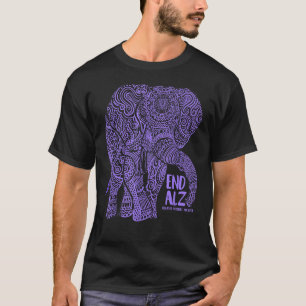 T-shirt Eléphant pourpre Alzheimer Sensibilisation Vêtemen