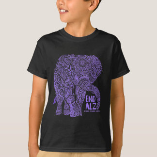 T-shirt Eléphant pourpre Alzheimer Sensibilisation Vêtemen