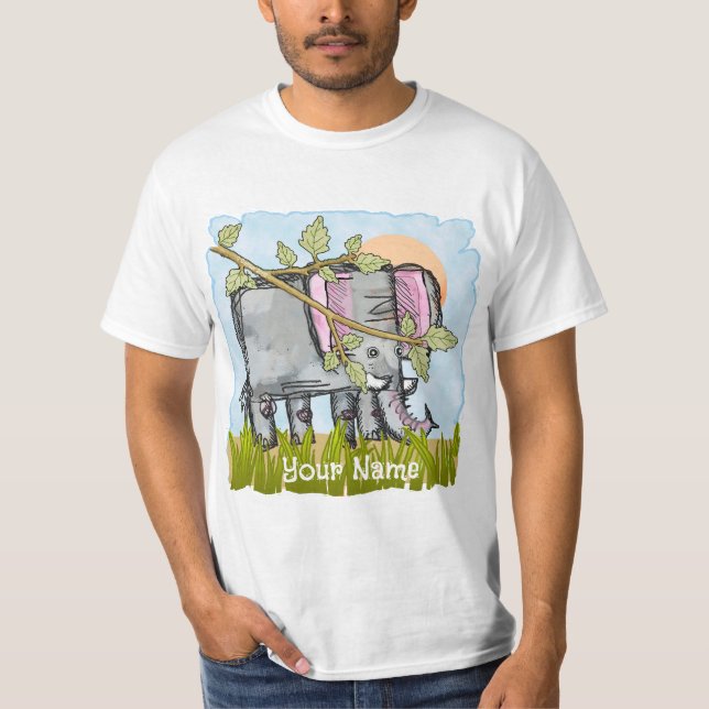T-shirt Éléphant qui se cache  (Devant)