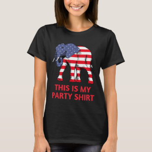 T-shirt Éléphant républicain c'est ma fête 