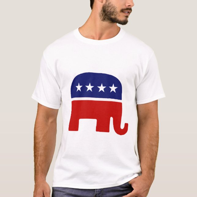 T-shirt Éléphant républicain de l'éléphant/GOP (Devant)