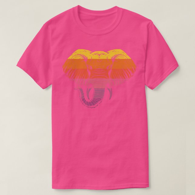 T-shirt Eléphant rétro (Design devant)