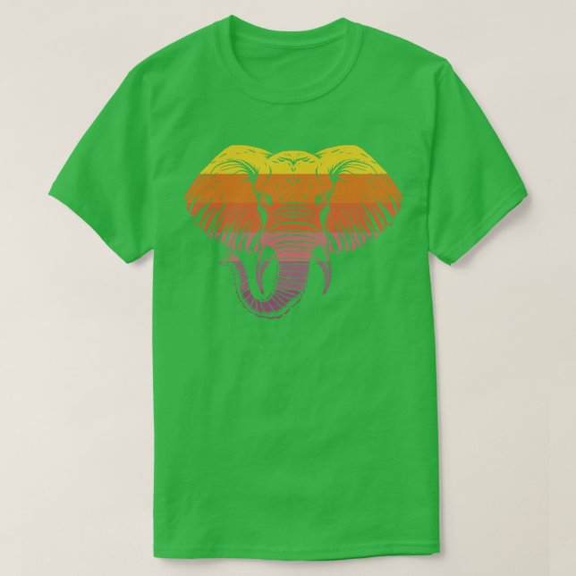 T-shirt Eléphant rétro (Design devant)