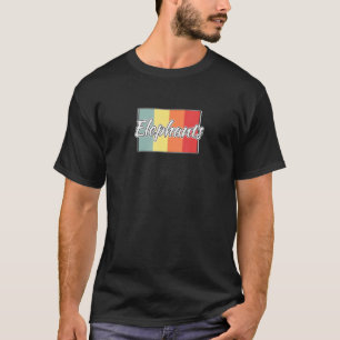 T-shirt Elephant Retro Animal Africain Safari Tee