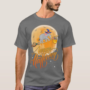 T-shirt Eléphant Ride Sorcière Shotgun Lune Eléphant Vinta
