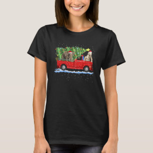 T-shirt Elephant Rides Camion Rouge Noël Arbre de Noël