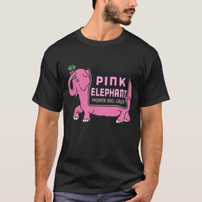 T-shirt Eléphant rose (Devant)