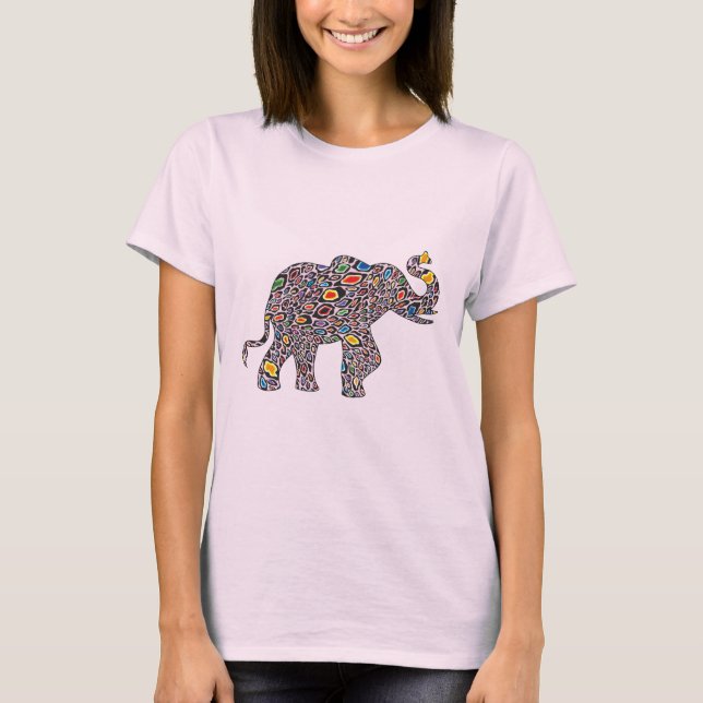 T-shirt Eléphant rose Cheetah (Devant)