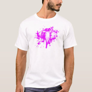 T-shirt Eléphant rose en colère