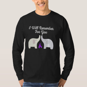 T-shirt Eléphant Ruban Alzheimer S Mois de sensibilisation
