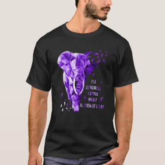 T-shirt Elephant se souviendra de vous dans le monde Alzhe
