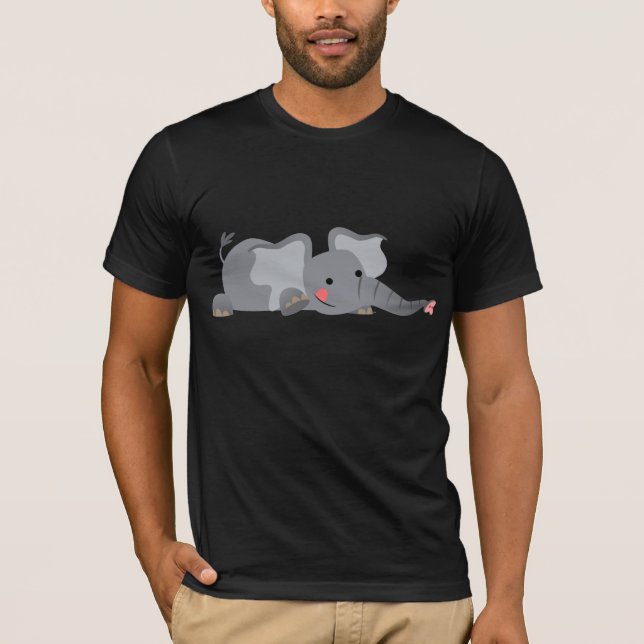 T-shirt éléphant Sneaky joli dessin (Devant)