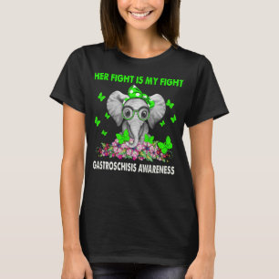 T-shirt Elephant Son combat est mon combat GASTROSCHISIS