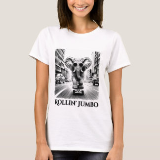 T-shirt Eléphant sur un skateboard