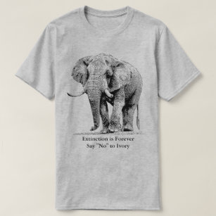 T-shirt Éléphant Taureau prenant à une balade   la faune