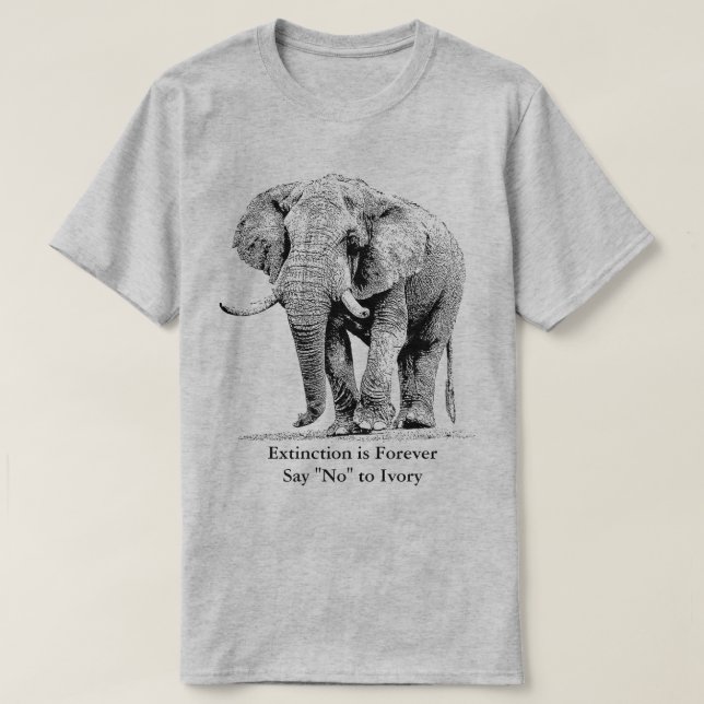 T-shirt Éléphant Taureau prenant à une balade | la faune (Design devant)