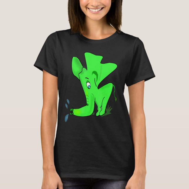 T-shirt Eléphant vert (Devant)