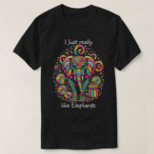 T-shirt Eléphant Vibrant Avec Peinture De Visage Infinie