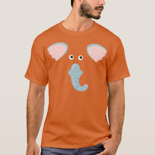 T-shirt Eléphant Visage Animal Costume d'éléphant