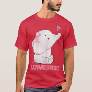 T-shirt Elephantastic Cute Flower Girls Elephant 