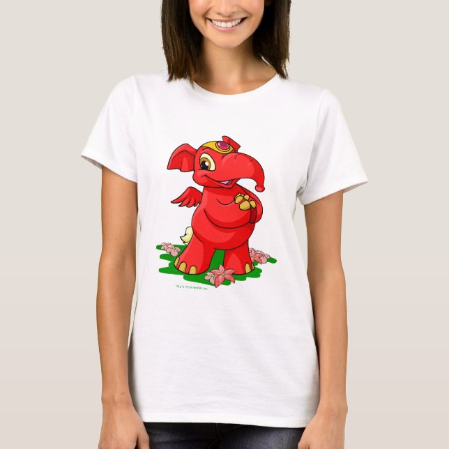 T-shirt Elephante rouge joyeux dans Shenkuu (Devant)