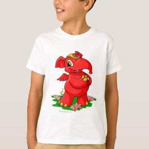T-shirt Elephante rouge joyeux dans Shenkuu