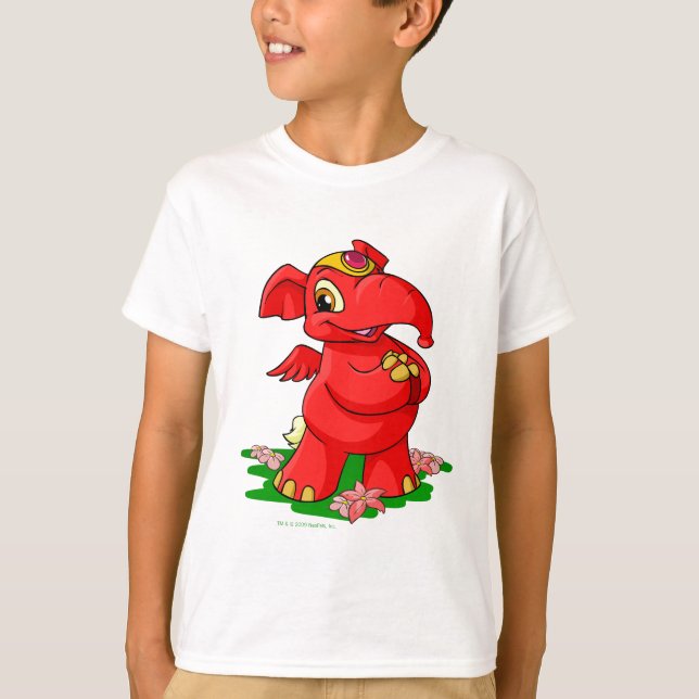 T-shirt Elephante rouge joyeux dans Shenkuu (Devant)