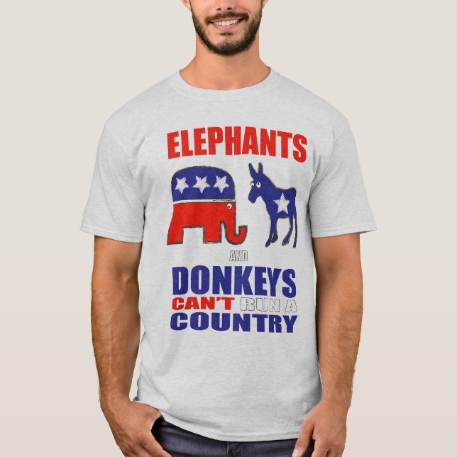 T-shirt Éléphants et ânes (Devant)