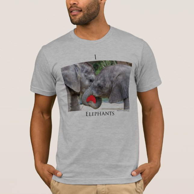 T-shirt Éléphants I (de coeur) (Devant)